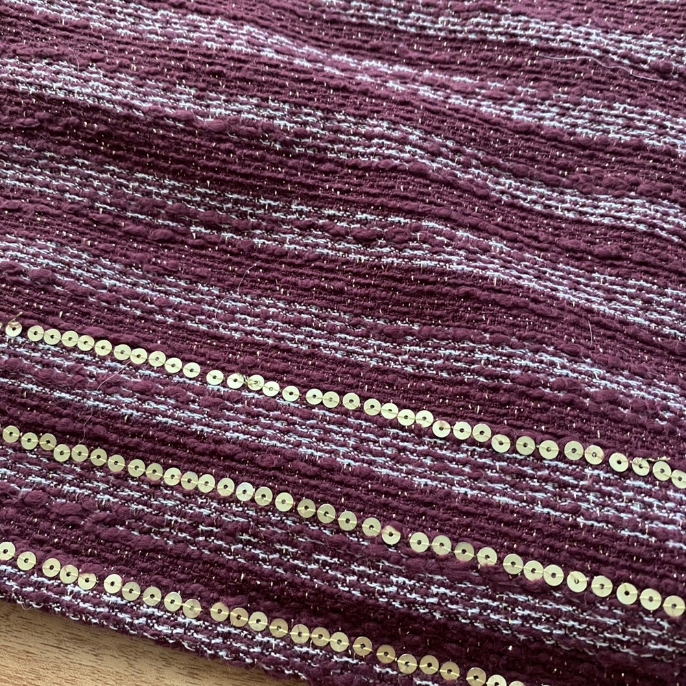 Abercrombie & Fitch Burgundy Tweed Mini Skirt - Picture 5 of 5